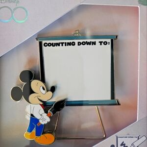 NIB Disney Parks 100 year dry erase countdown pin and easel